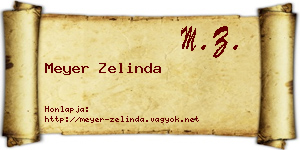 Meyer Zelinda névjegykártya